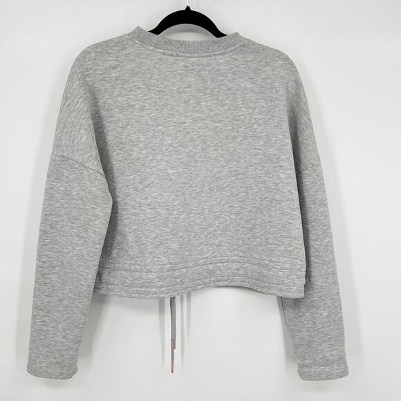 Sweaty Betty Gray Crop Crewneck Sweatshirt Women's Medium - Picture 3 of 8